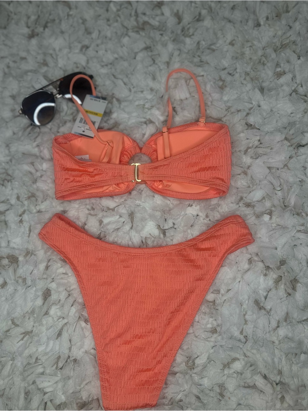 Isabella Rose Coral Textured Bikini Set | Size M | NWT - Picture 3 of 3